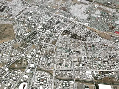 Cityscape Ashgabat Turkmenistan 3D model