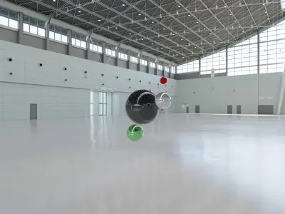 HDRI - Exhibition Hall Interior 1 - 16384x8192 Texture
