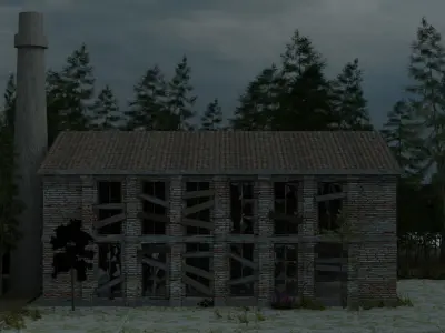 Abandoned warehouse 3d model 3D model