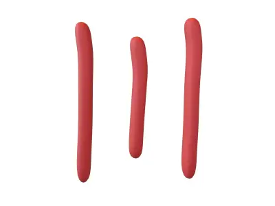 Suzhou Numerals Three V1 002 Low-poly 3D model