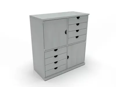 commode 5 storage cabinet with drawers 3D model