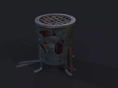 Old Braizer Low-poly 3D model