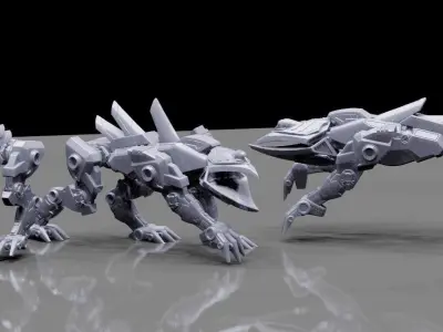 2pi Cyber Hounds Multi Part Kit 3D print model