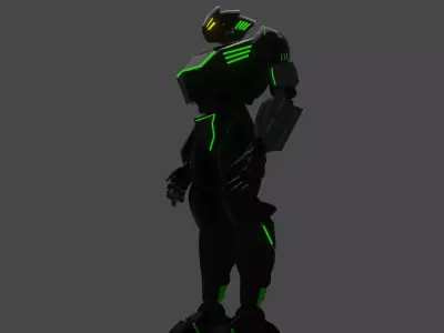 Humanoid Sci-fi Character 3D Print 3D print model