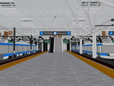 Train station 3D model