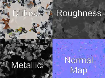 Cybernetic Soldier with Avian Companion Low-poly 3D model