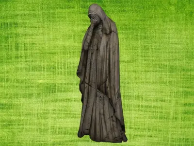 Architecture element 02 - Crying Mary Low-poly 3D model