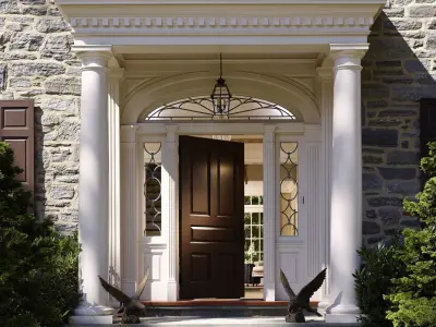 Main Entrance to the house Classic Porch 3D model
