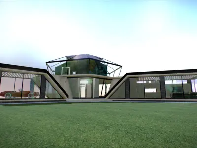 P0008 Archicad 3d Model Diamond Residence Concept 3D model