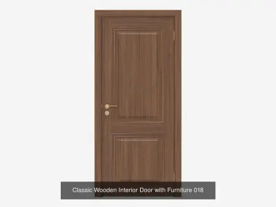 Wooden Interior Doors with Furniture 3D Model Pack