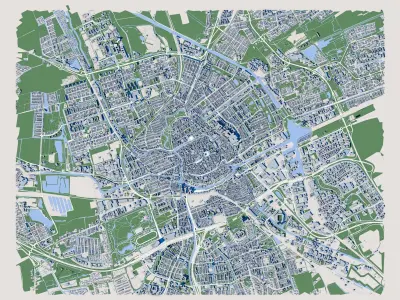 Groningen City Netherlands 3D model