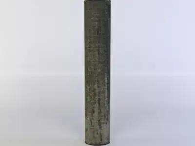 Grey column Low-poly 3D model