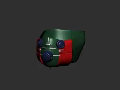 gas mask helmet high poly sculpt 3d printable  3D model shop