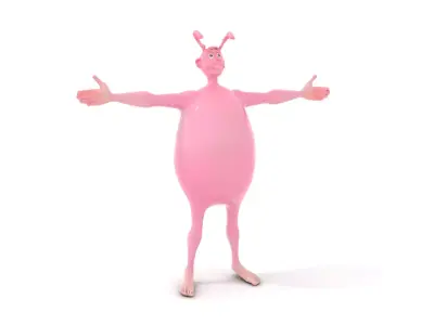 Pink Alien Character model pack Low-poly 3D model