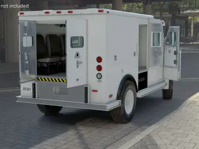  Armored Security Vehicle Rigged for Cinema 4D 