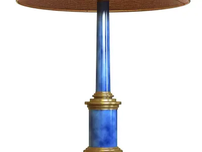 neoclassical lamp on classic side table 3D model