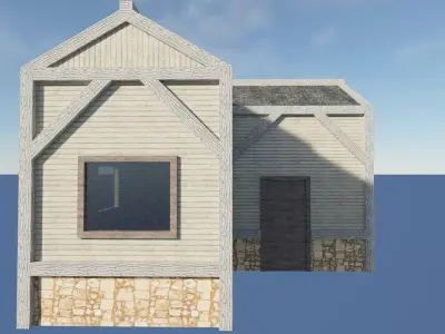 wood House01 Free low-poly 3D model