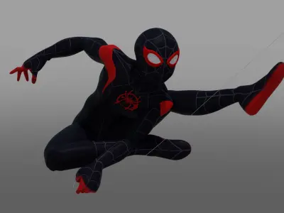 Spectacular Spider - Man Into The Spider Verse Low-poly 3D model