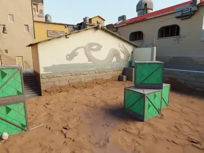 Valorant Ascent B Map Low-poly 3D model