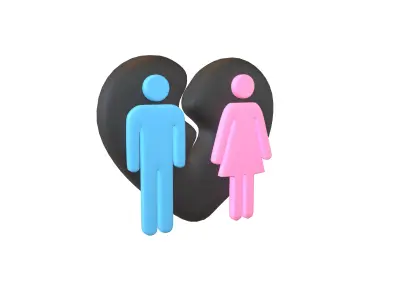 Divorce Symbol v1 004 Low-poly 3D model