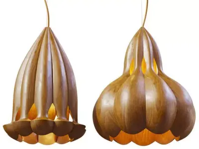 Laszlo Tompa Flower pendant light 3D model