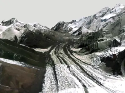 Mountain landscape Kazakhstan Shyny  3D model