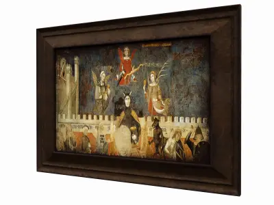 picture medieval Low-poly 3D model