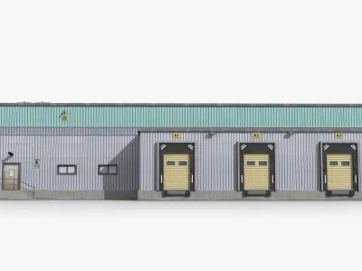 Factory x20 Low-poly 3D model
