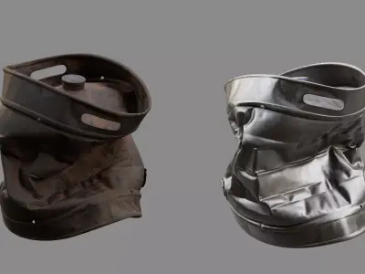 Crushed Keg 04 3D model