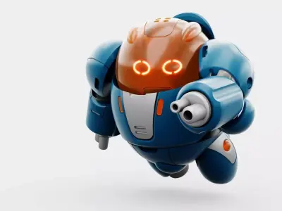 DRONE BOT HEXA RIGGED 3D model