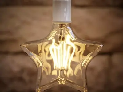 Star Shaped Vintage LED Bulb 3D model
