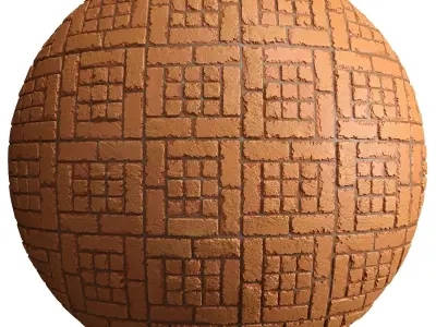 Materials 12- Brick Tiles PBR in 4 Patterns Texture Texture