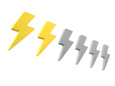 Lightning Ranking Symbol V1 015 Low-poly 3D model