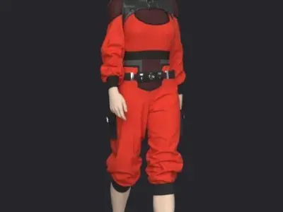 Sci-Fi Future Wear - 45 Marvelous Designer and Clo3D 3D model