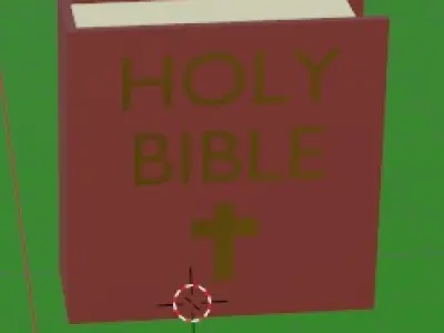 Jesus cross with the holy bible 3D model