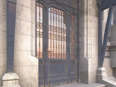 Neoromanian architecture - Cotescu House 1942  3D model
