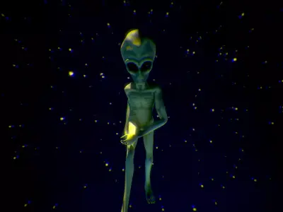 Alien AREA51 Interviev video 1997 - 3D reconstruction Low-poly 3D model