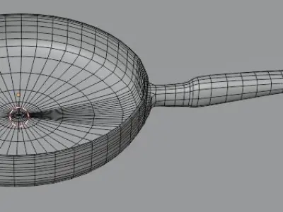 simple frying pan 3D model