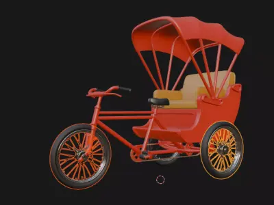 Bicycle Rickshaw 3D Model 3D model