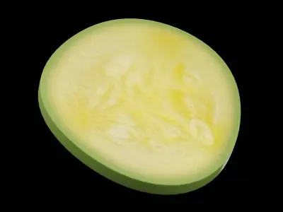 Slice of Pickle Low-poly 3D model