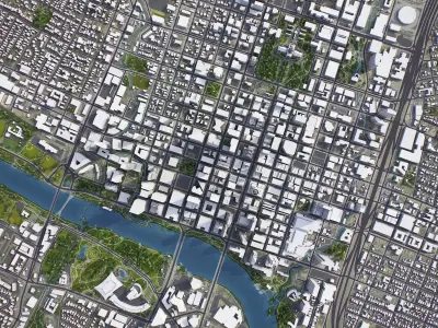 Austin Low-poly 3D model