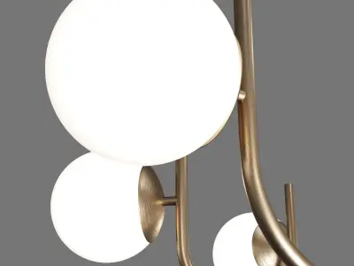 Maytoni Pendant Lamp Rendez-vous gold and black Low-poly 3D model