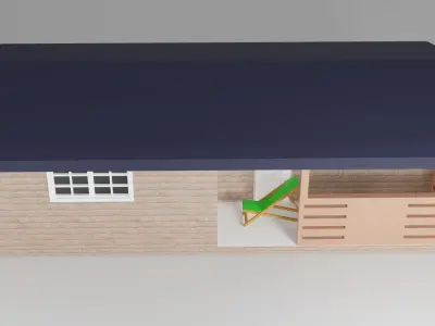 Garden House Low-poly 3D model