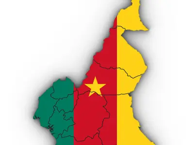 3d Political Map of Cameroon 3D model