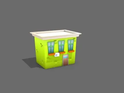 Cartoon Lowpoly Builds Low-poly 3D model