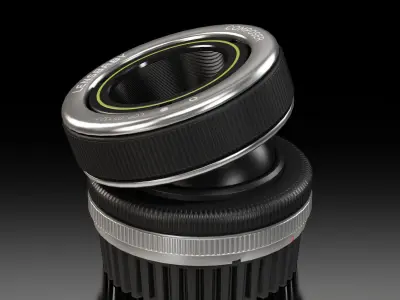 Lensbaby Composer Double Glass 50mm lens Low-poly 3D model