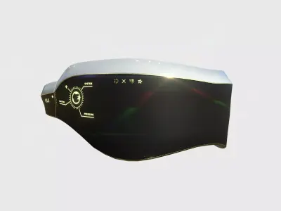 SciFi Glasses B04 White Gold - Character Design Fashion Low-poly 3D model