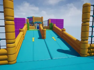 Fun Obstacle Course Vol 1 For Unreal And Unity Low-poly 3D model