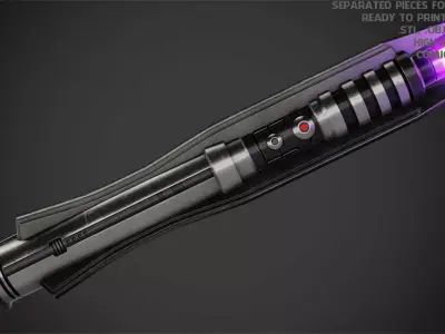 Star Wars Darth Revan Purple Lightsaber for Cosplay 3D print model