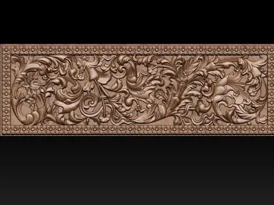 3D STL Models CNC Router - Carved decor  3D print model
